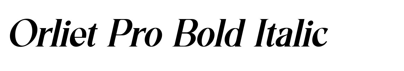 Orliet Pro Bold Italic